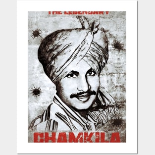 Chamkila - Red Posters and Art